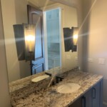 custom mirror in powder room