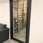 industrial wine cellar door in home