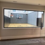 interior window to residential basketball court